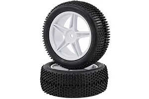 HSP 2.3" Front Buggy Tyres on White Rims - Wheels 2Pcs image 20630