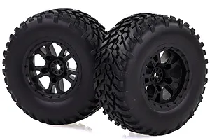 HSP 2.2/3.0" Storm Off Road Tyres on Black Rims - Glued Wheels 2Pcs image 20632