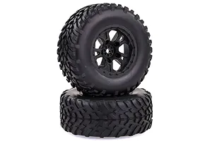 HSP 2.2/3.0" Storm Off Road Tyres on Black Rims - Glued Wheels 2Pcs image 20633