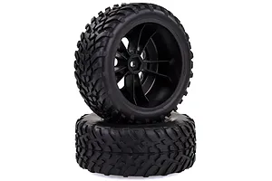 HSP 2.2/3.0" Storm Off Road Tyres on Black Rims - Glued Wheels 2Pcs image 20634