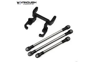 Vanquish Black Aluminium SCX10 II Currie F9 Servo Mount Kit