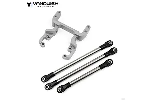 Vanquish Silver Aluminium SCX10 II Currie F9 Servo Mount Kit