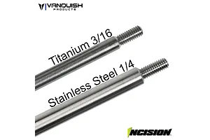 Vanquish 1/4" Stainless Steel SCX10 II Linkage Upgrade Set 10Pcs image 21059