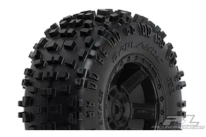 Pro-Line 2.8" Badlands Tyres on Black Desperado Rims - Glued Wheels 2Pcs image 21378