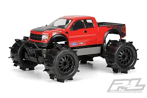 Pro-Line 2.8" Sand Paw Tyres on Black F-11 Rims - Glued Wheels 2Pcs image 21402