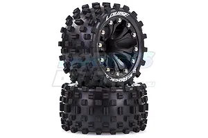 Louise 2.8" ST-Rock Tyres on Black Spoke Rims - Glued Truck Wheels w/ Foam 2Pcs image 21669