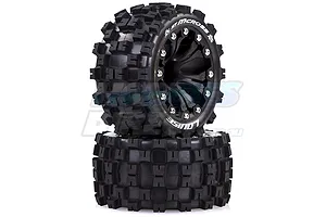Louise 2.8&amp;quot; ST-Mcross Tyres on Black Spoke Rims - Glued Truck Wheels w/ Foam 2Pcs image 2