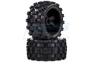 Louise 2.8&amp;quot; ST-Mcross Tyres on Black Spoke Rims - Glued Truck Wheels w/ Foam 2Pcs image 3