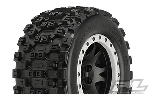 Pro-Line 4.0/5.5" X-Maxx MX43 Pro-Loc Tyres on Impulse Pro-Loc Black Bealock Rims 2Pcs image 22001