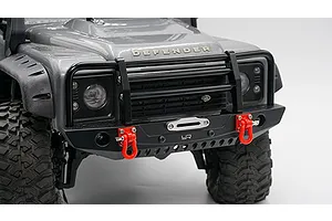 Yeah Racing Black Aluminium TRX-4 & SCX10 II Front Bumper w/ LED Lights image 23003
