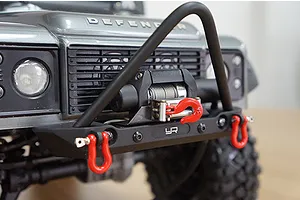 Yeah Racing Black Aluminium TRX-4 & SCX10 II Front Bumper w/ LED Lights image 23007
