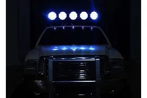 Yeah Racing Black & Red Aluminium 125mm Roof 5 White LED Lights image 23047