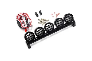 Yeah Racing Black Aluminium 125mm Roof 5 White LED Lights image 23052