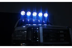 Yeah Racing Black Aluminium 125mm Roof 5 White LED Lights image 23056