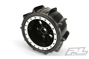 Pro-Line 4.0/5.5" X-Maxx Sling Shot Sand Paddle Tyres on Impulse Pro-Loc Black Bealock Rims - Glued Wheels 2Pcs image 23444