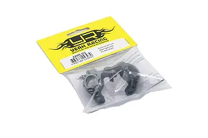 Yeah Racing AXWR-005 aluminium steering knuckles for Axial Wraith in original yellow and clear plastic packaging.