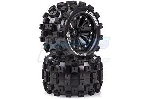 Louise 2.8" MT-Mcross Tyres on Black Spoke Rims - Glued Truck Wheels w/ Foam 2Pcs image 23796