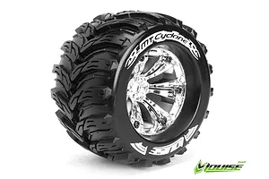 Louise 3.8" MT-Cyclone Tyres on Chrome Rims - Glued Wheels 2Pcs