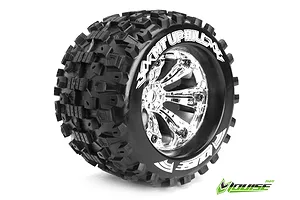 Louise 3.8" MT-Uphill Tyres on Chrome Rims - Glued Wheels 2Pcs