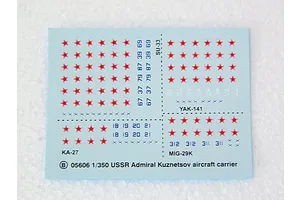 Trumpeter 1/350 USSR Admiral Kuznetsov Aircraft Carrier Plastic Model Kit image 23893