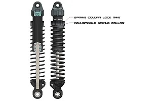 Vanquish Black & Silver Aluminium 90mm Shocks 2Pcs image 23948