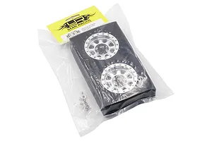 Yeah Racing Silver Aluminium 1.9" F-RG Rims 2Pcs w/ Silver 12mm Hex Hub image 24208