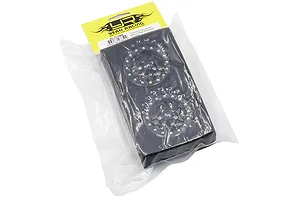 Yeah Racing Black Aluminium 1.9" 5 Spoke Beadlock Rims 2Pcs w/ Black 12mm Hex Hub image 24345