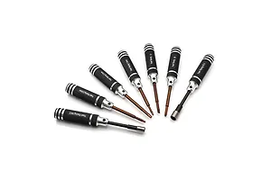 Yeah Racing Black Aluminium Mini Tool Set 7Pcs image 24350