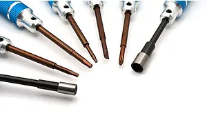 Yeah Racing Black Aluminium Mini Tool Set 7Pcs image 24353