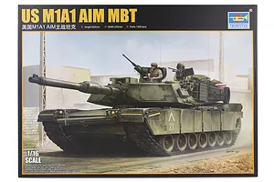 Trumpeter 1/16 U.S. Abrams M1A1 Aim Main Battle Tank Scaled Plastic Model Kit w/ Australian Decals image 24559