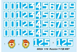 Trumpeter 1/16 Russian T-72B Main Battle Tank Scaled Plastic Model Kit image 24760