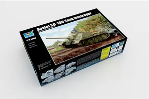 Trumpeter 1/16 Soviet SU-100 Tank Destroyer Scaled Plastic Model Kit image 24828