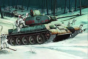 Trumpeter 1/16 Soviet 1942 T-34/76 Model Tank Scaled Plastic Model Kit image 25031