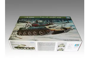 Trumpeter 1/16 Soviet 1942 T-34/76 Model Tank Scaled Plastic Model Kit image 25032