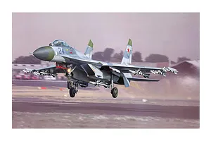 Trumpeter 1/32 Sukhoi Su-27 Flanker B Fighter Jet Scaled Plastic Model Kit image 25098