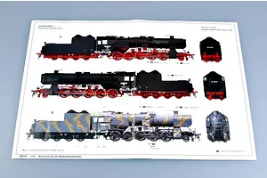 Trumpeter 1/35 Baureihe 52 Mit Steifrahmentender Locomotive Scaled Plastic Model Kit image 25119