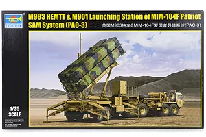 Trumpeter 1/35 M983 HEMTT & M901 Launching Station of MIM-104F Patriot SAM System (PAC-3) Scaled Plastic Model Kit image 25212