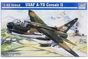 Trumpeter 1/32 USAF A-7D Corsair II Jet Scaled Plastic Model Kit image 25327