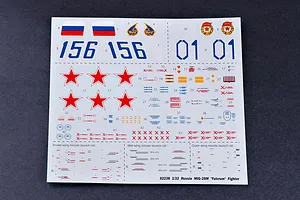 Trumpeter 1/32 Russian MIG-29M Fulcrum Fighter Jet Scaled Plastic Model Kit image 25431