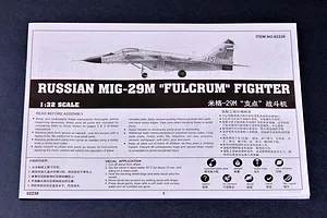 Trumpeter 1/32 Russian MIG-29M Fulcrum Fighter Jet Scaled Plastic Model Kit image 25433