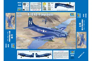Trumpeter 1/32 A-1D AD-4 Skyraider Bomber Scaled Plastic Model Kit image 25467