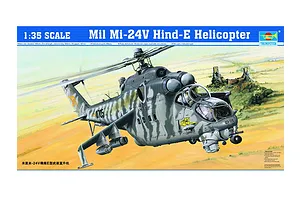 Trumpeter 1/35 Mil MI-24V Hind-E Helicopter Scaled Plastic Model Kit image 25764