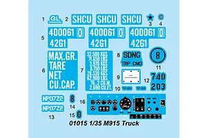 Trumpeter 1/35 M915 Truck Scaled Plastic Model Kit image 25848