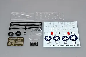 Trumpeter 1/32 P-47N Thunderbolt Fighter Scaled Plastic Model Kit image 25919