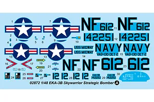 Trumpeter 1/48 EKA-3B Skywarrior Strategic Bomber Scaled Plastic Model Kit image 25931