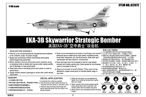 Trumpeter 1/48 EKA-3B Skywarrior Strategic Bomber Scaled Plastic Model Kit image 25934