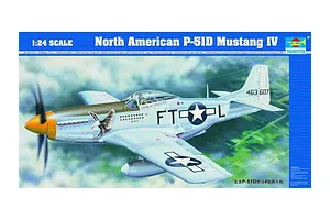 Trumpeter 1/24 North American P-51D Mustang IV Fighter Scaled Plastic Model Kit image 25947
