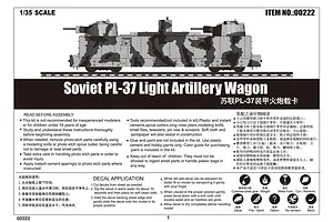 Trumpeter 1/35 Soviet PL-37 Light Artillery Wagon Armoured Train Scaled Plastic Model Kit image 26090