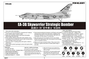 Trumpeter 1/48 EA-3B Skywarrior Strategic Bomber Scaled Plastic Model Kit image 26098
