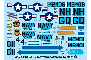 Trumpeter 1/48 EA-3B Skywarrior Strategic Bomber Scaled Plastic Model Kit image 26105